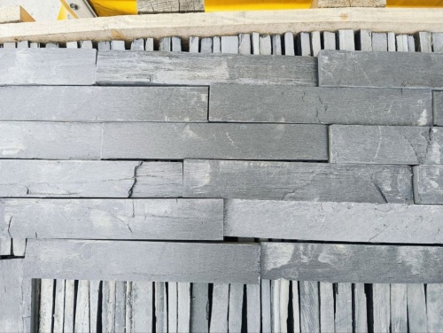 Плитка чёрная из натурального камня фасадная 30 см * 5 см, толщина 7 мм -30 мм купить в Череповце