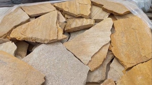 Плитняк златолит жёлтый для цоколя купить в Череповце