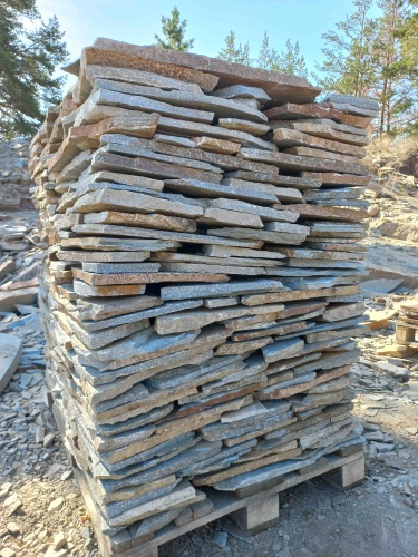 Плитняк златолит серебристый для цоколя, отмостки купить в Череповце