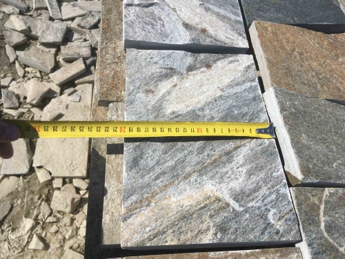 Плитка пилёная златолит Уральский для цоколя, отмостки купить в Череповце